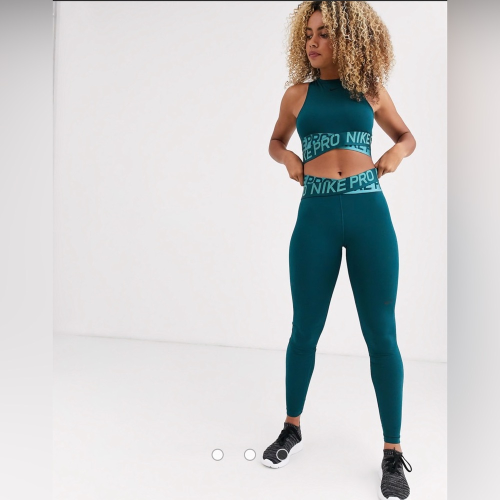 Nike Pro Intertwist 2.0 Training Crossover Set in Teal